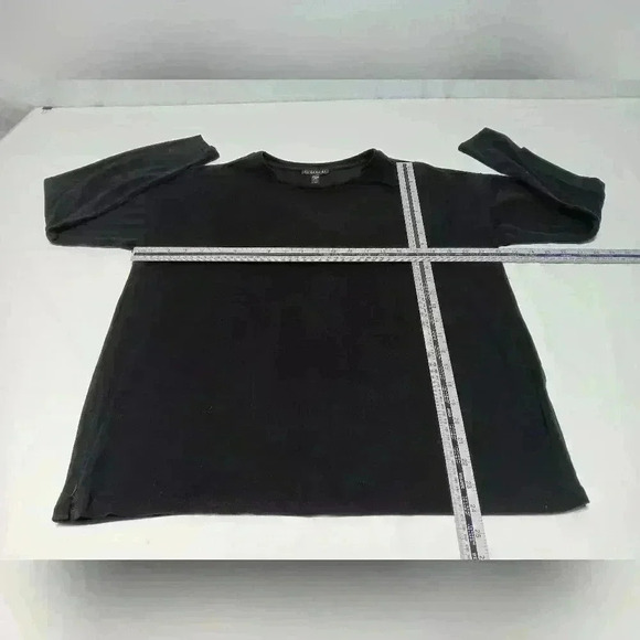 Eileen Fisher Stretch Jersey Knit Side zip box  top Long Sleeve Crew neck size s - Picture 4 of 10